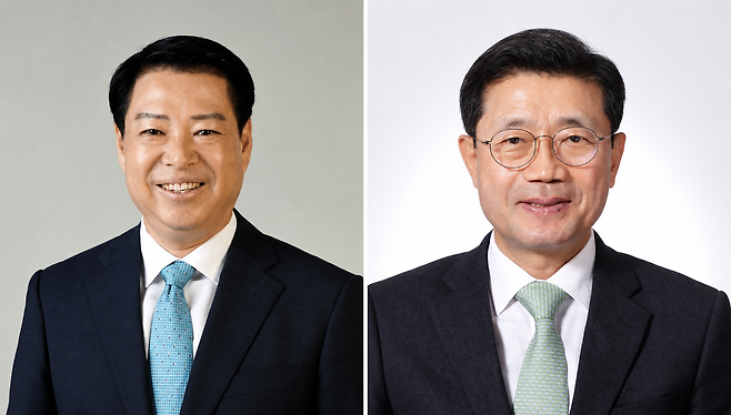 박성현(왼쪽) 후보, 정인화 후보. 한국일보 자료사진