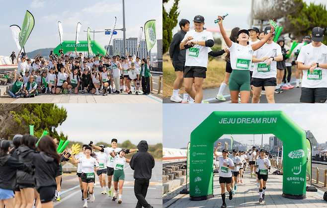 ‘제주와의 약속’ 실천 프로그램으로 진행된 ‘제주 드림런’ 참가자들이 제주시 해안 일대를 달리고 있다. 러닝과 로컬 체험을 결합한 참여형 관광 프로그램이다. (제주관광공사 제공)