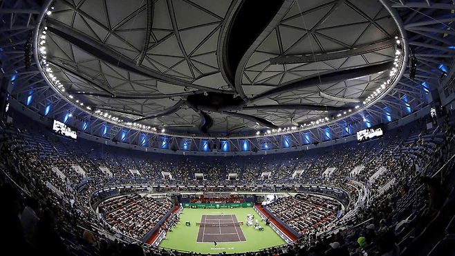 ATP 마스터스1000 상하이 마스터스가 열리는 중국 상하이 치중 스타디움 전경. 2026 미디어윌 전국아마추어테니스오픈 우승팀에게는 이 대회를 직접 관전하는 투어 특전이 주어진다. ATP 투어