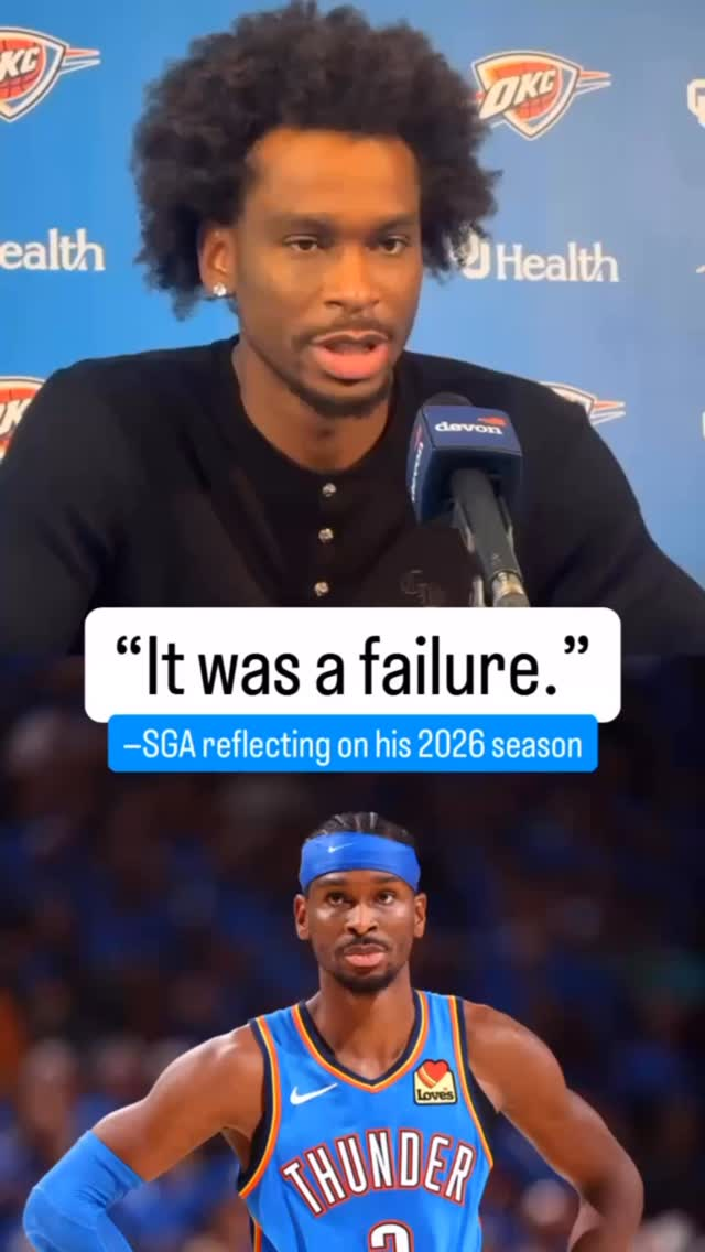 NBA 파이널 진출 좌절 후 자신의 올 시즌을 '실패'라 부른 길저스-알렉산더. 사진=ESPN SNS
