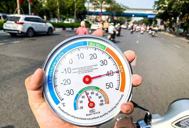 5월 말 베트남 하노이시 한 지역의 외부 기온이 40℃에 육박하고 있다. 베트남 정부.