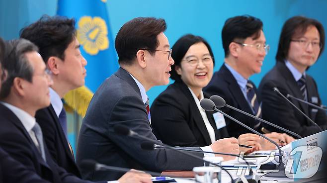 이재명 대통령이 20일 청와대에서 열린 중소기업인과의 대화에서 발언하고 있다. 2026.3.20 ⓒ 뉴스1 허경 기자