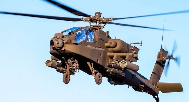 AH-64 아파치 헬기의 모습. 보잉사 홈페이지