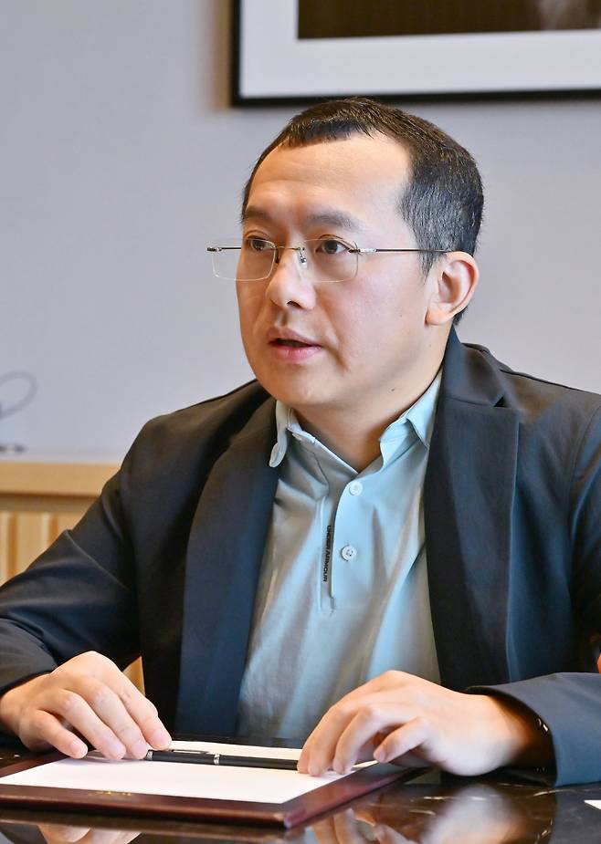 스타 쉬 OKX 창업자 겸 최고경영자(CEO)가 지난 4일 본지와 인터뷰를 갖고 있다./OKX 제공