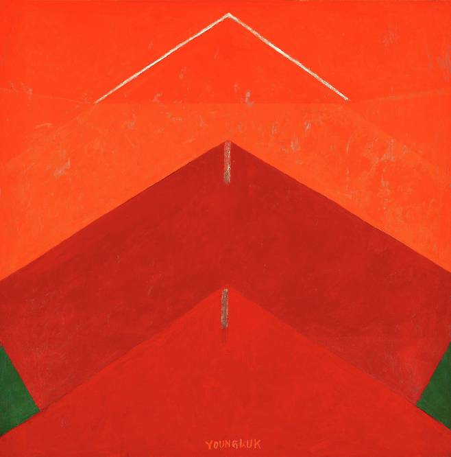 유영국, 작품(Work), 1999, 캔버스에 유채, 105×105cm ⓒ유영국미술문화재단