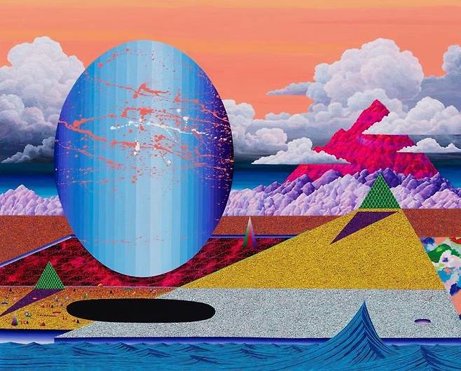 안두진 촤락-풍경위에 풍경 2022 Acrylic & Oil on canvas 130 x 160 cm© 2GIL29 GALLERY *재판매 및 DB 금지
