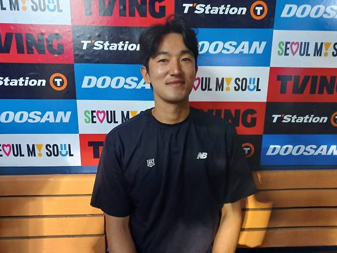 16일 두산전 승리 후 인터뷰하는 고영표. 잠실=김식 기자