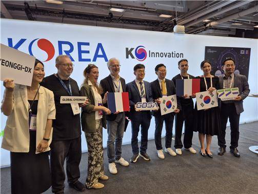 프랑스 파리에서 열린 비바 테크놀로지 2026의 한국 통합관 현장 모습. KIC유럽 제공