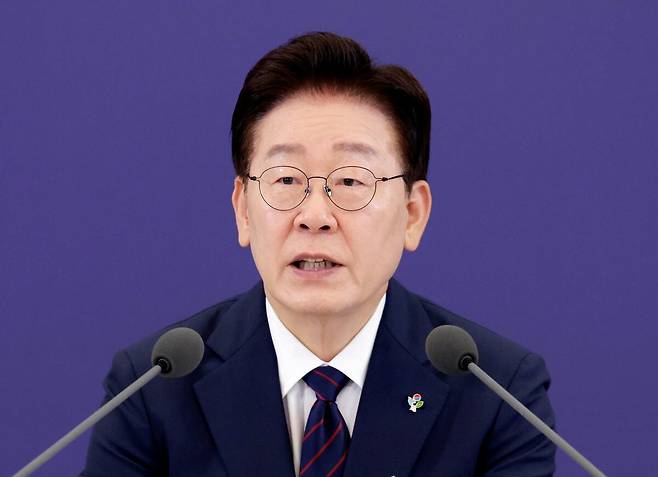 발언하는 이재명 대통령. 연합뉴스