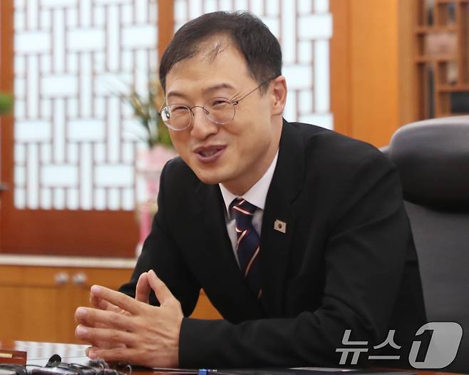 김상욱 울산시장이 1일 오후 울산시청 시장실에서 취임 인터뷰를 하고 있다. 2026.7.1 ⓒ 뉴스1 조민주 기자