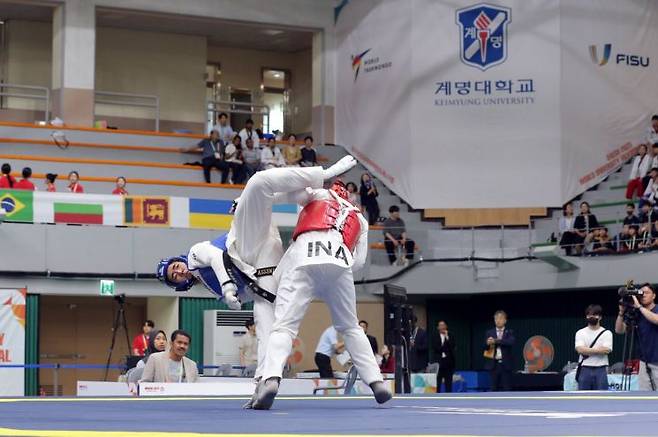 '대구2025세계대학태권도페스티벌' 경기 모습(겨루기). 계명대 제공