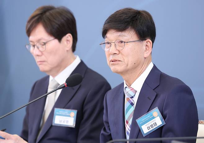 이병태 규제합리화위원회 부위원장이 지난 4월 15일 청와대에서 열린 규제합리화위원회 제1차 전체회의에서 발언하고 있다. /뉴시스