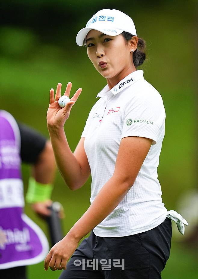 김민주가 하이원리조트 여자오픈 1라운드에서 9언더파 64타를 쳐 공동 선두로 나섰다. (사진=이데일리 골프in 조원범 기자)