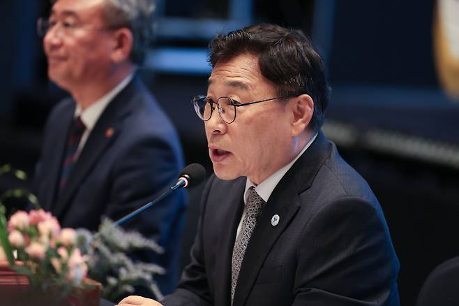 정근식 서울교육감이 발언하고 있다. 연합뉴스