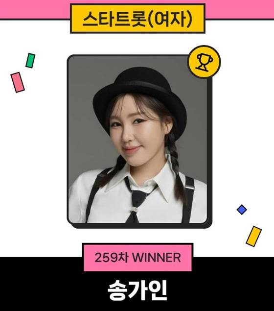 송가인 1위/사진=스타뉴스 스타랭킹