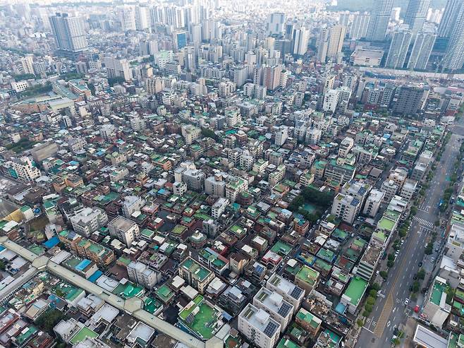 서울 중랑구 면목동 86-3번지 일대 빌라 밀집 지역 모습. 김정훈 기자