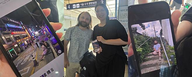 (왼쪽부터) DCC 인근 숙소에 묵으며 밤문화를 체험하고 싶어 둔산동 번화가로 향했지만 버스 노선 안내가 잘 되어 있지 않아 택시를 탔다고 한다. 러시아에서 온 케이트(43·여) 씨와 티무르(44·남) 씨가 'Digital Humanities 2026'에 참석한 후 서울로 가는 기차를 기다리고 있다. 두 사람은 낡은 소제동 골목이 가장 인상 깊었다고 말했다. 하지만 이들 행사장인 DCC에서 소제동까지 이동하는 방법에 환승이 두 차례 정도 있어 택시를 타야했다. 사진=손지원 기자