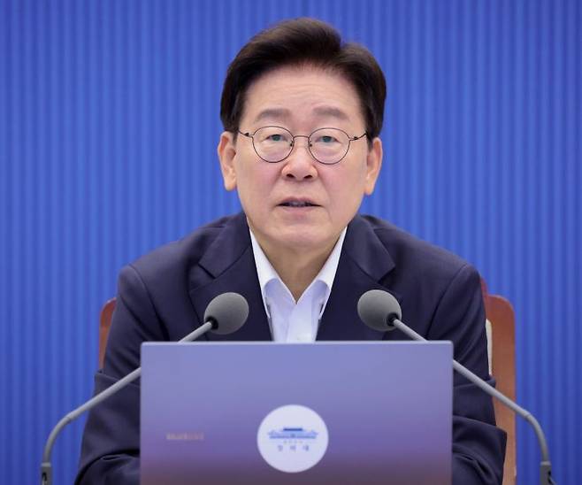 이재명 대통령이 6일 청와대에서 열린 수석보좌관회의에서 발언하고 있다. 2026.8.6 연합뉴스