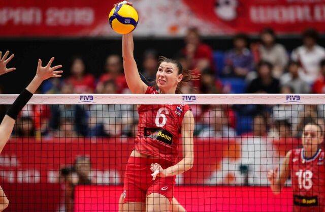 국제배구연맹(FIVB)이 러시아남녀배구대표팀의 2027 VNL 복귀를 공식 발표했다. 사진은 지난 2018 VNL에 참가한 러시아여자배구대표팀./국제배구연맹(FIVB) 제공