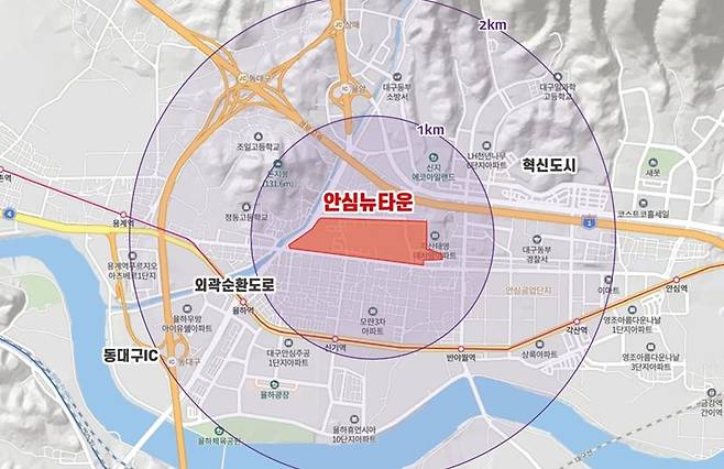 대구 프리미엄 아울렛 부지 예정지(동구 안심뉴타운). 신세계사이먼 제공