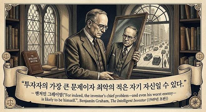 벤저민 그레이엄 삽화. 제미나이 생성 이미지.