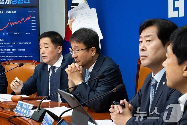 강득구 더불어민주당 최고위원이 10일 서울 여의도 국회에서 열린 최고위원회의에서 모두 발언을 하고 있다. 2026.7.10 ⓒ 뉴스1 유승관 기자
