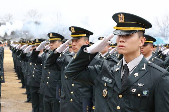 제59기 육군3사관학교 졸업 및 임관식. 연합뉴스