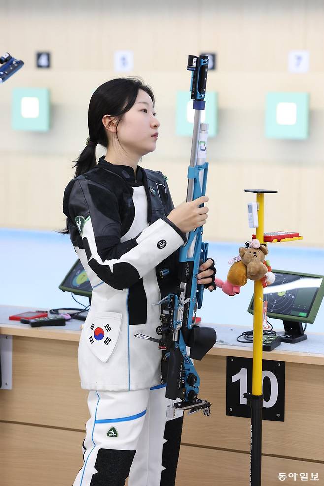 10일 오후 충북 진천군 국가대표 선수촌에서 2026 아이치-나고야 아시아경기대회 사격 국가대표 미디어대회가 열리고 있다. 10m 공기소총 반효진 선수. 변영욱 기자 cut@donga.com