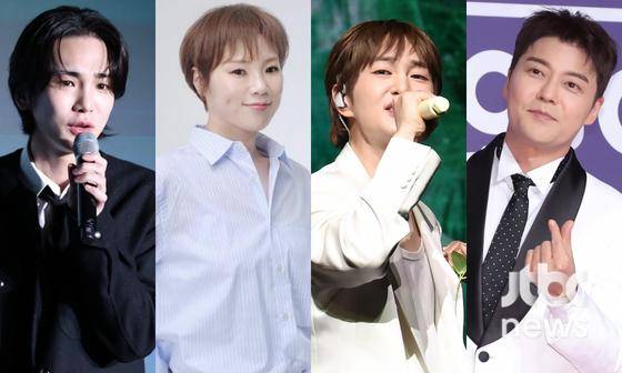 키 입짧은햇님 온유 전현무(왼쪽부터)