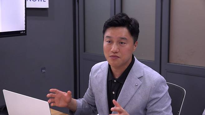 권인택 오픈놀 대표가 지난 10일 신사업 방향에 대해 설명하고 있다. (사진=뉴스토마토)