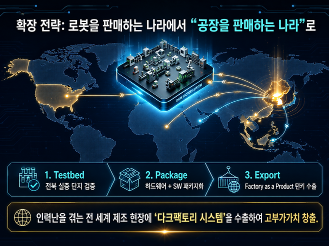 황 CTO가 제시한 ‘팀 코리아’ 구상은 이처럼 각 분야에 경쟁력을 가진 국내 기업을 하나의 연합체로 묶어 공장 단위의 솔루션을 만들자는 전략이다. (이미지=발표자료 재구성)