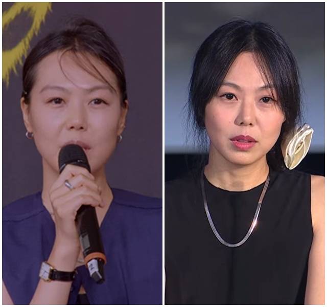 배우 김민희가 출산 후 첫 공식석상에서 꾸밈없는 모습으로 화제를 모은 데 이어, 시상식에서는 한층 화사해진 분위기로 등장해 시선을 사로잡았다. / 사진 = 로카르노국제영화제 공식 유튜브