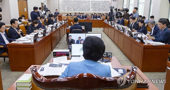 국회 법사위 전체 회의 (서울=연합뉴스) 황광모 기자 = 19일 국회에서 법제사법위원회 전체 회의가 열리고 있다. 2026.8.19 hkmpooh@yna.co.kr