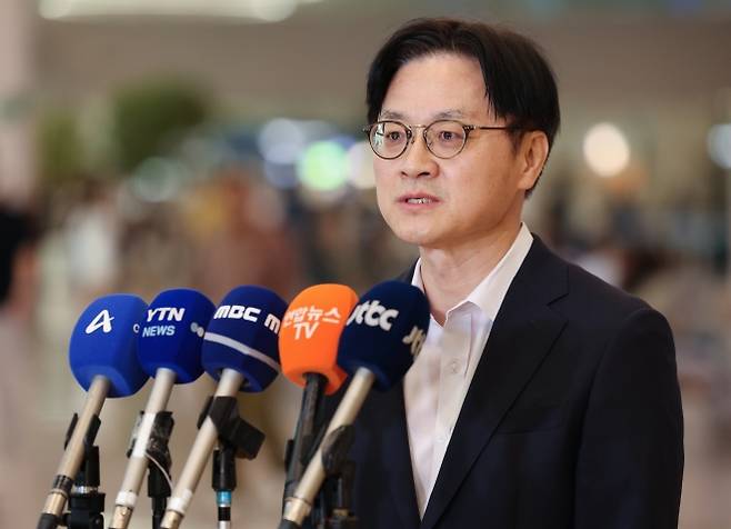 김정관 산업통상부 장관. 연합뉴스