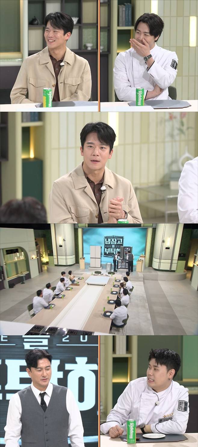 안정환이 하석진의 냉장고를 살펴보던 중 식재료 개봉을 거부한다./사진제공=JTBC