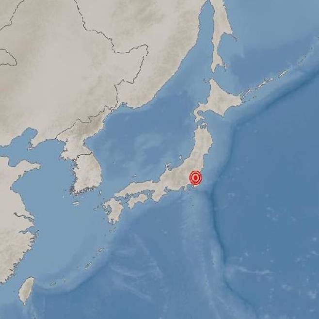 일본 이바라키현 남부에서 23일 오전 2시 규모 5.9로 추정되는 지진이 발생했다. 사진/일본 기상청 홈페이지 , 연합뉴스