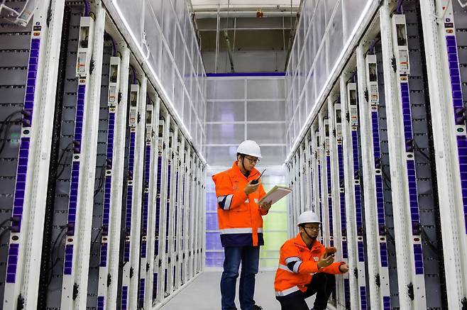 중국전신이 운영하는 데이터센터 내부. (사진=중국 국유자산감독관리위원회)