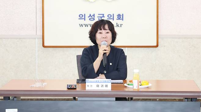 ‘기초지방의회 AI 활용방안 연구회’ 회장 이귀애 의원. /의성군의회 제공