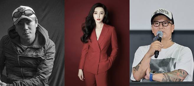 왼쪽부터 김지운 감독, 배우 판빙빙, 홍경표 촬영감독