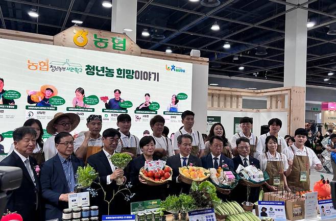 ‘2026 에이팜쇼 창농·귀농 고향사랑 박람회 농협 청년농부사관학교 부스. 황소영 기자 fangso@donga.com