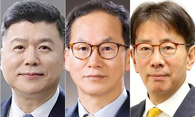 KB금융 회장 후보 권광석·양종희·이재근(왼쪽부터). 연합