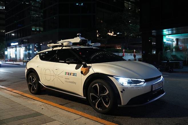 카카오모빌리티가 지난 8월 20일부터 강남 심야 '서울자율차'를 2대에서 6대로 증차했다. / 사진=카카오모빌리티 제공