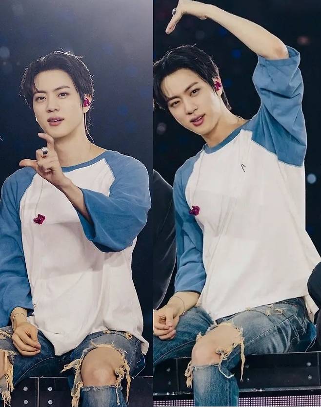 'Rei dos ingressos esgotados', Jin do BTS, visuais deslumbrantes → Show fantástico... agita a Cidade dos Ventos, Chicago, liderando as tendências em tempo real