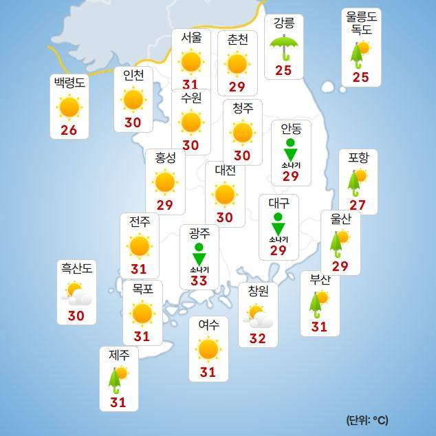 ⓒ기상청 오늘(3일) 오후 날씨