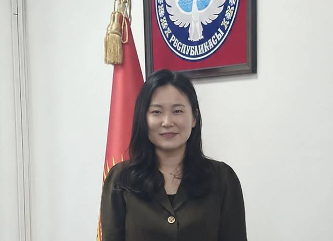 김은지 키르기스스탄 EPS센터장 (비슈케크=연합뉴스) 박현수 기자 = 지난 7월 9일 연합뉴스와 인터뷰하는 김은지 키르기스스탄 EPS센터장. 2026.9.3 phyeonsoo@yna.co.kr
