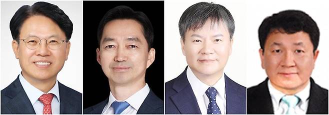 초대 중대범죄수사청장 후보 김관정(왼쪽부터) 변호사, 김지용 변호사, 문홍주 변호사, 이윤제 명지대 법학과 교수. 연합뉴스
