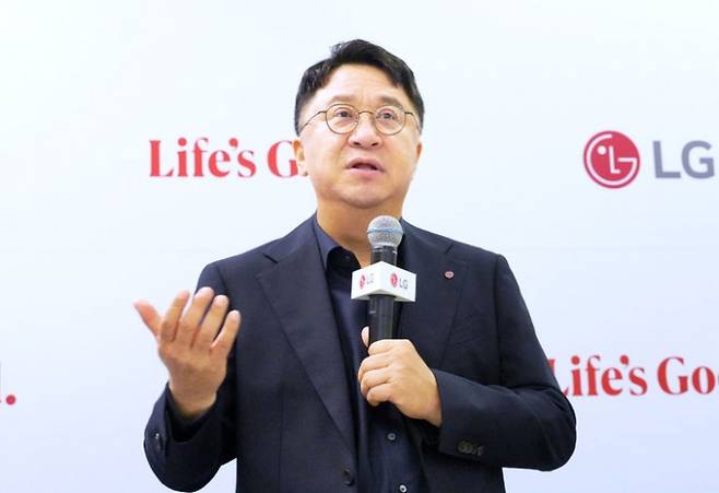 백승태 LG전자 HS사업본부장은 5일(현지시간) 독일 베를린에서 열린 'IFA 2026'에서 기자간담회 발언하고 있다. 사진=LG전자 제공