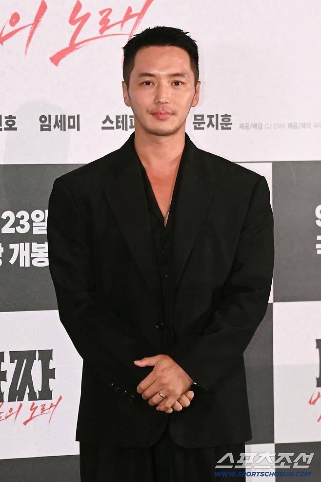 9일 용산CGV에서 열린 영화 '타짜: 벨제붑의 노래'의 언론시사회. 변요한이 포즈를 취하고 있다. 용산=허상욱 기자wook@sportschosun.com/2026.09.09/