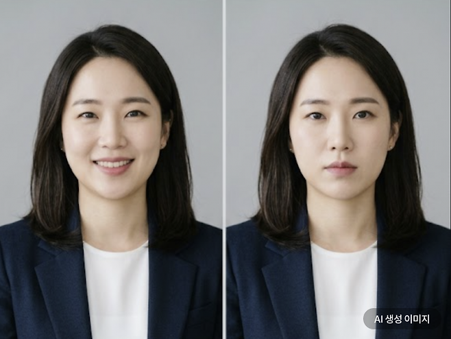 재미나이에게 'AI 증명사진 만들어 달라'고 했더니 생성된 이미지. 기사 이해를 돕기 위한 사진으로 AI생성이미지.