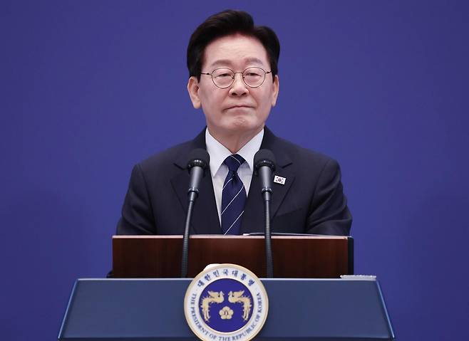 이재명 대통령이 18일 청와대 영빈관에서 취임 후 일곱번째 기자회견을 하고 있다. 2026.9.18 청와대사진기자단